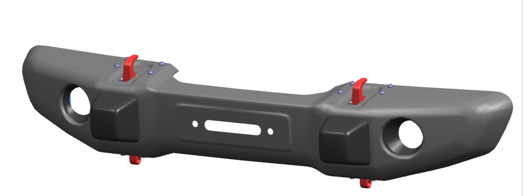 Mopar 82215691AD Rubicon Offroad Bumper for 18-26 Jeep Wrangler JL